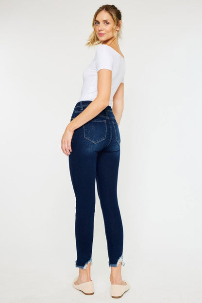 Kancan High Rise Frayed Ankle Skinny Jeans us.meeeshop - 