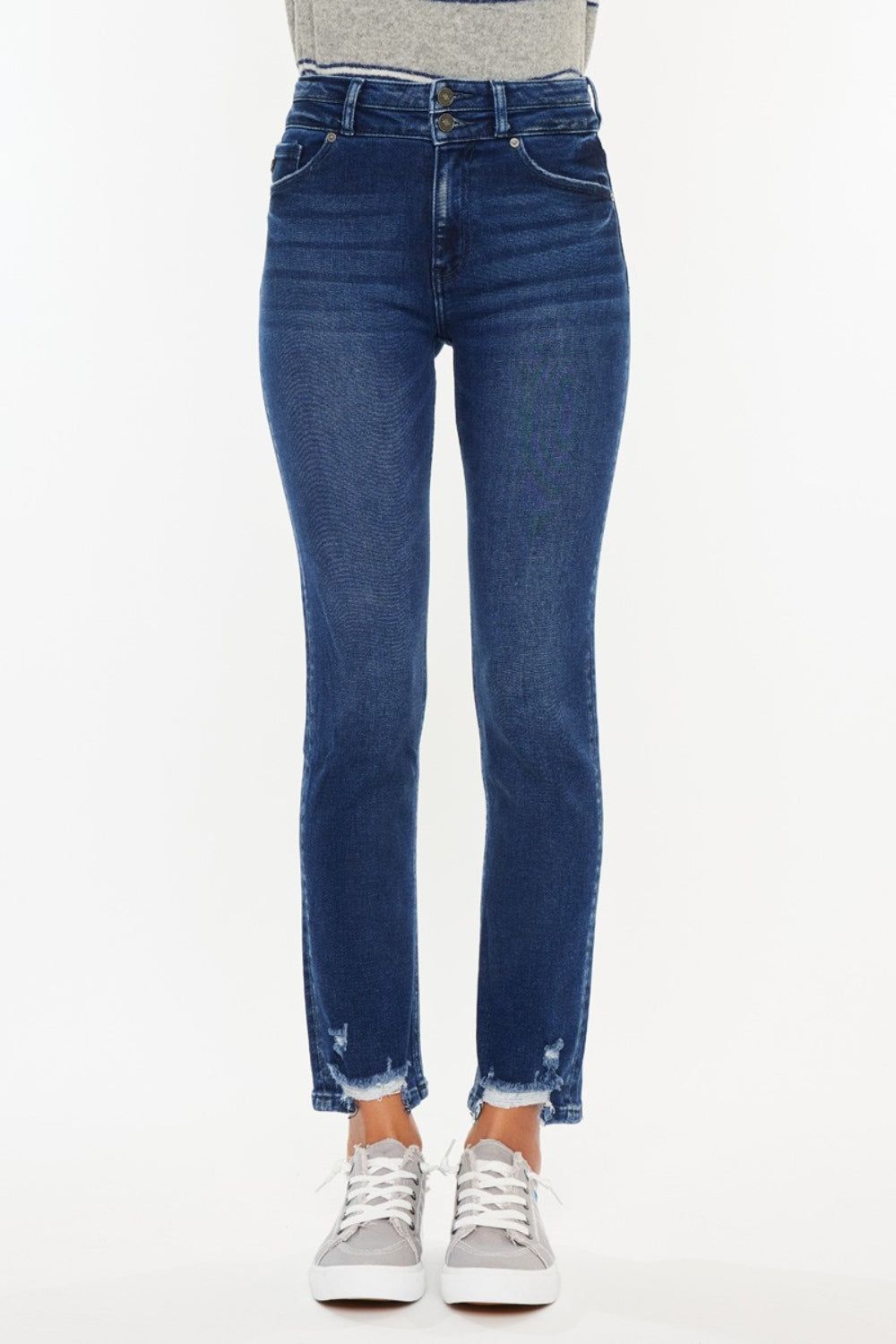 Kancan High Rise Slim Straight Jeans us.meeeshop - 