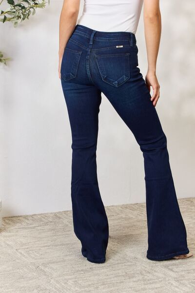 Kancan Mid Rise Flare Jeans us.meeeshop - Pants