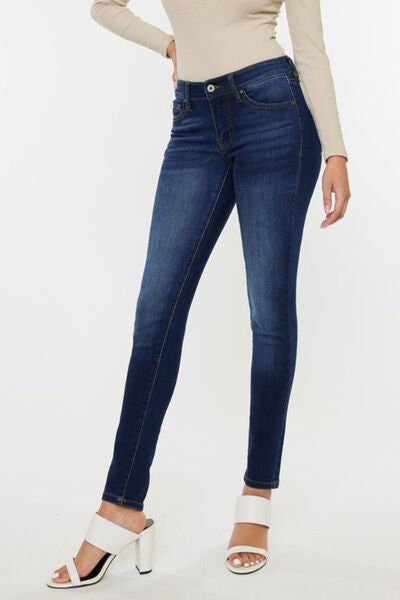 Kancan Mid Rise Gradient Skinny Jeans us.meeeshop - Pants