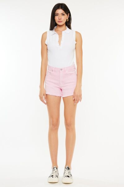 Kancan Raw Hem High Waist Denim Shorts us.meeeshop - 