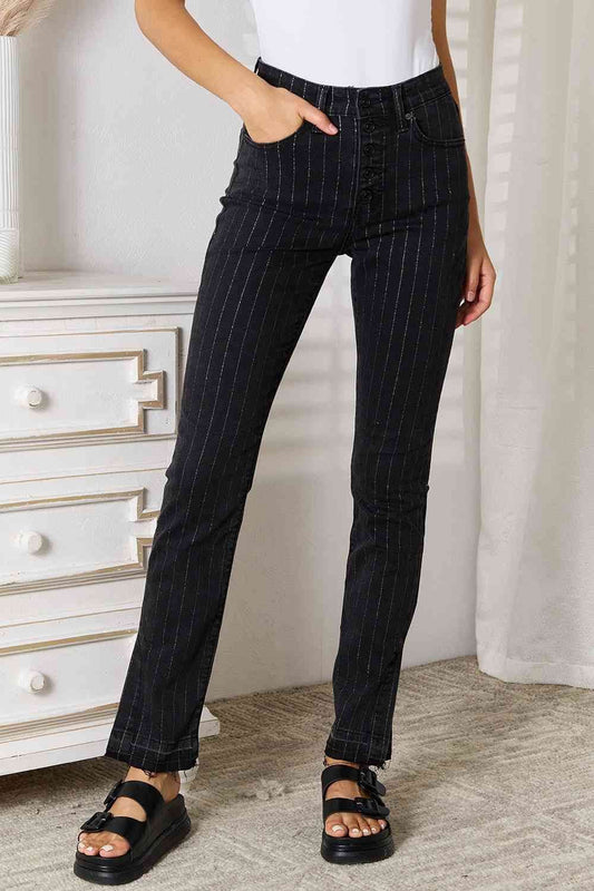 Kancan Striped Pants with Pockets - us.meeeshop