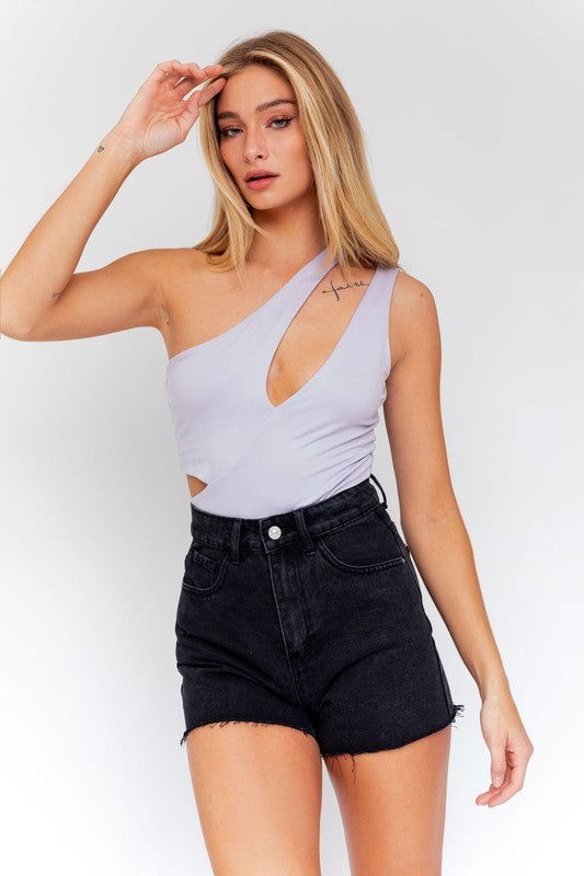 LE LIS Cut-Out Tank Bodysuit us.meeeshop - Shirts & Tops