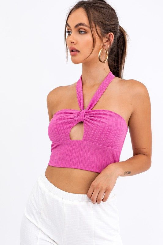 LE LIS | Halter Bandeau Crop Top us.meeeshop - Shirts & Tops