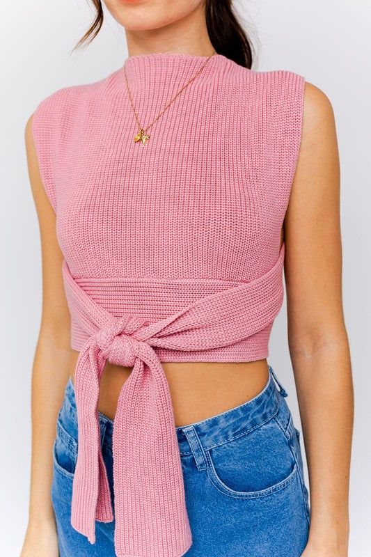 LE LIS | Multi-Tie / Convertible Sweater Tank us.meeeshop - 