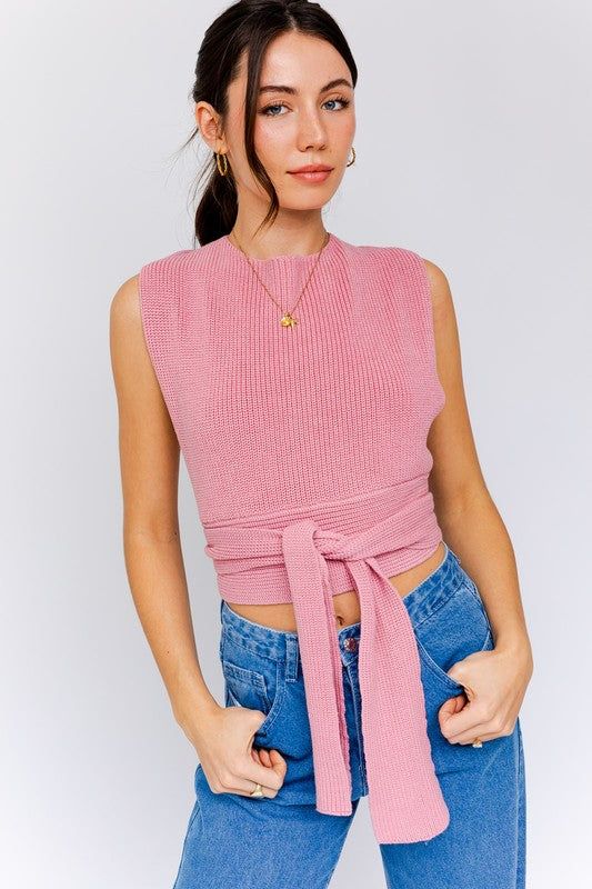 LE LIS | Multi-Tie / Convertible Sweater Tank us.meeeshop - 