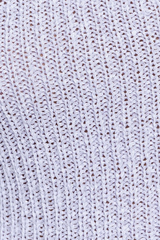 LE LIS | One Shoulder Tape Yarn Knit Top | us.meeeshop