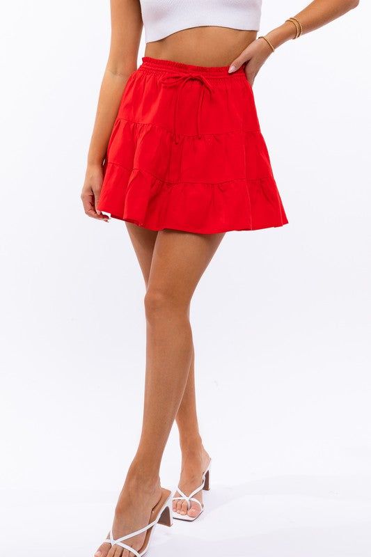 LE LIS | Smocking Waist Flare Skirt us.meeeshop - 