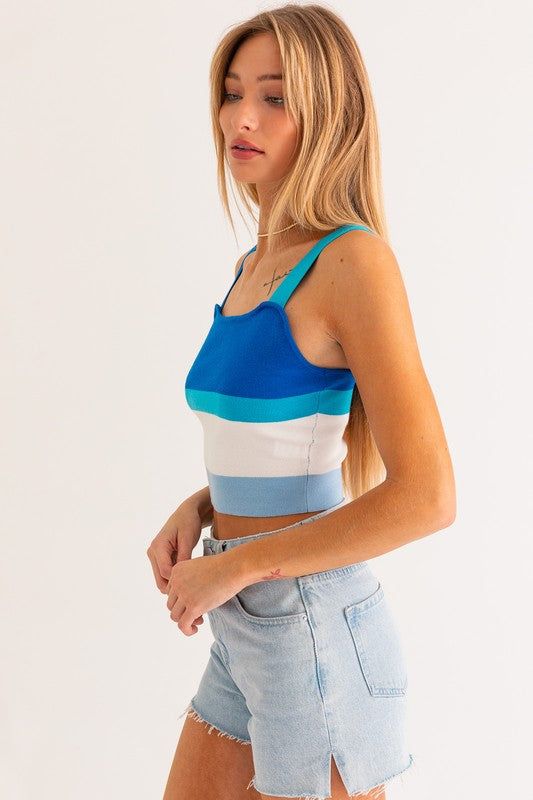 LE LIS | Stripe Knit Tank us.meeeshop - Shirts & Tops