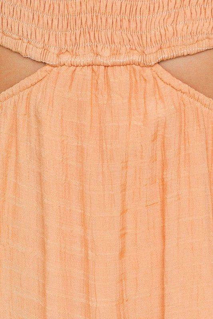 LE LIS | V-Neck Smocking Bodice Dress us.meeeshop - 