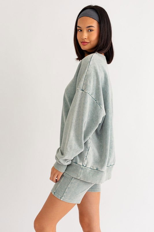 LE LIS Washed Oversized Pullover us.meeeshop - 