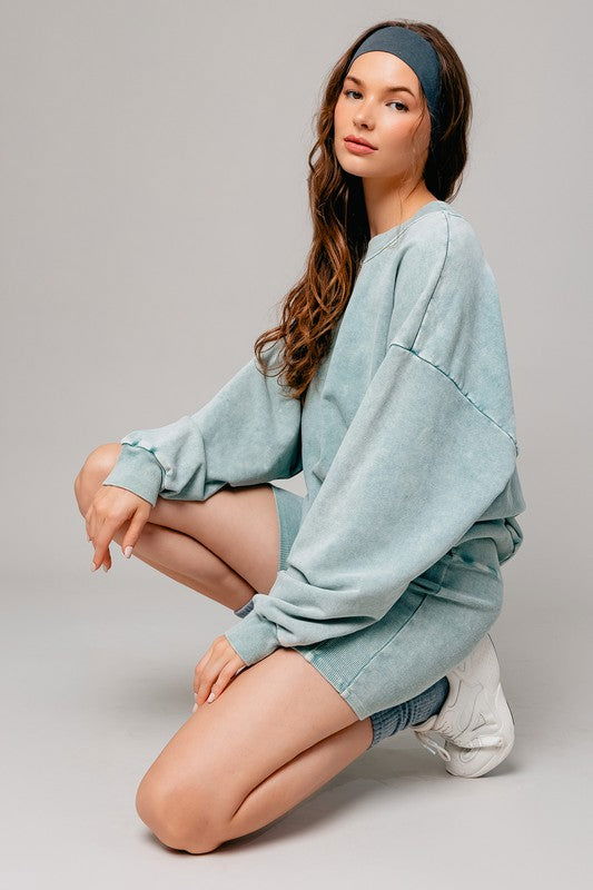 LE LIS Washed Oversized Pullover us.meeeshop - Shirts & Tops