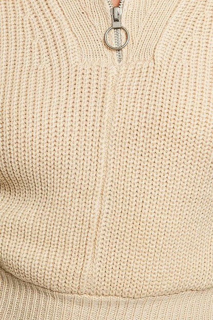 LE LIS Zipper Sweater Dress us.meeeshop - 