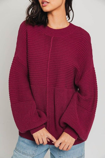 Women's LE LIS Ribbed Knitted Sweater - us.meeeshop