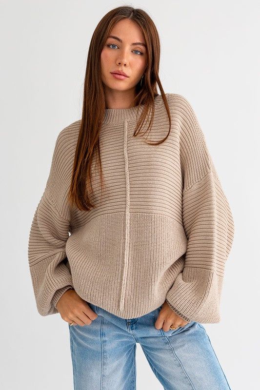 Women's LE LIS Ribbed Knitted Sweater - us.meeeshop