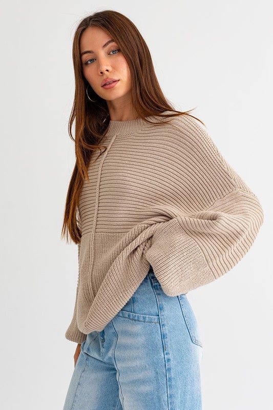 Women's LE LIS Ribbed Knitted Sweater - us.meeeshop