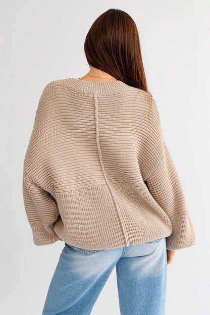 Women's LE LIS Ribbed Knitted Sweater - us.meeeshop