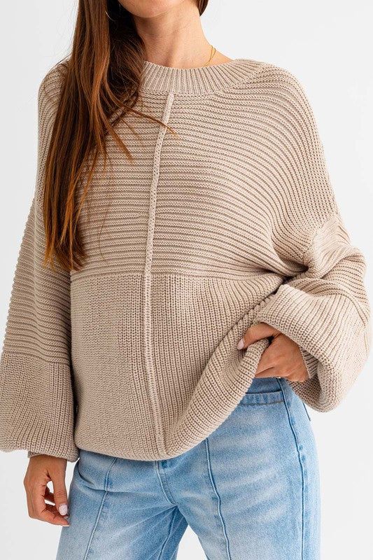 Women's LE LIS Ribbed Knitted Sweater - us.meeeshop