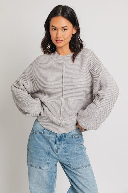 Women's LE LIS Ribbed Knitted Sweater - us.meeeshop