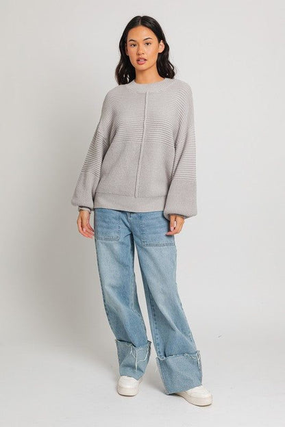 Women's LE LIS Ribbed Knitted Sweater - us.meeeshop