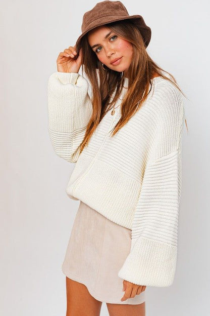 Women's LE LIS Ribbed Knitted Sweater - us.meeeshop