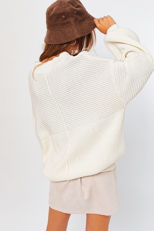 Women's LE LIS Ribbed Knitted Sweater - us.meeeshop