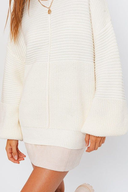 Women's LE LIS Ribbed Knitted Sweater - us.meeeshop