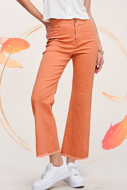 La Miel Soft Washed Stretchy High Rise Pants us.meeeshop - 