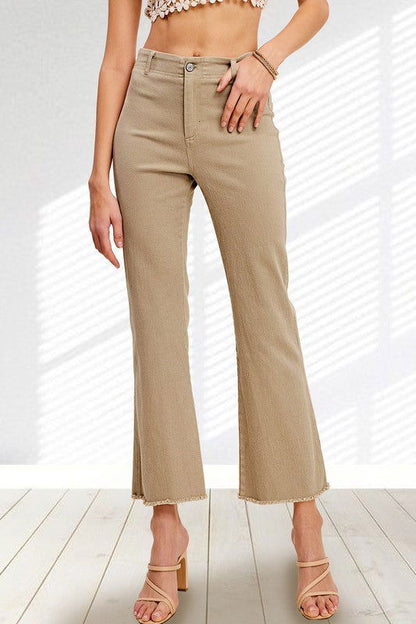 La Miel Soft Washed Stretchy High Rise Pants us.meeeshop - 