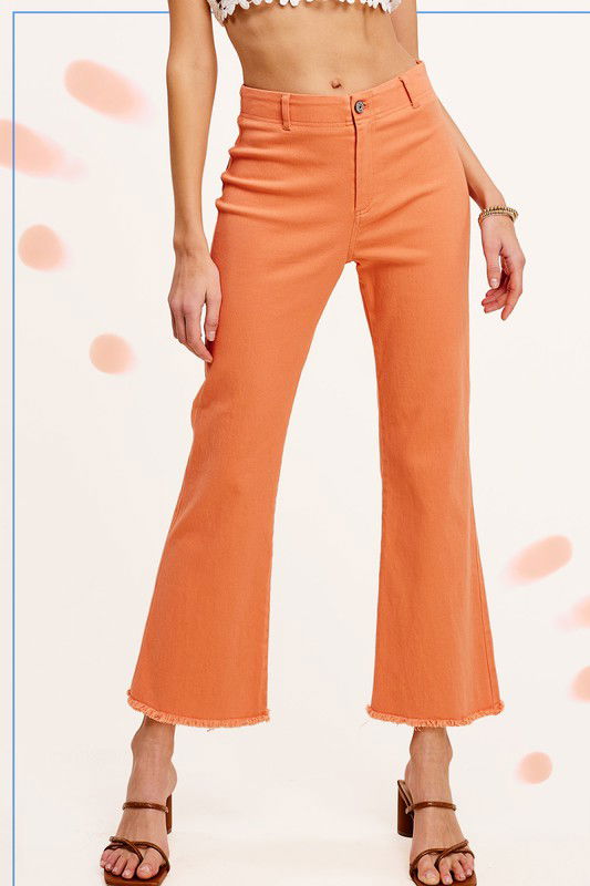 La Miel Soft Washed Stretchy High Rise Pants us.meeeshop - 