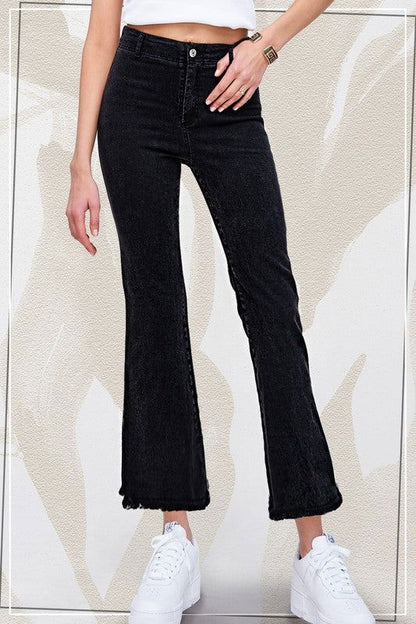 La Miel Soft Washed Stretchy High Rise Pants us.meeeshop - 