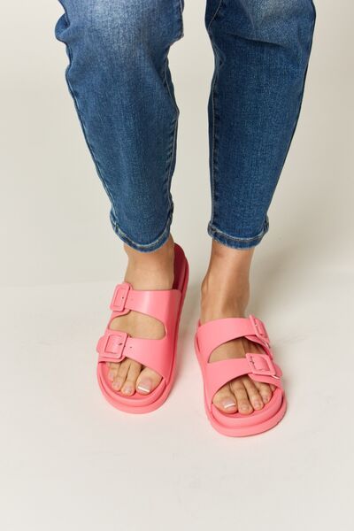 Legend Double Buckle Open Toe Sandals us.meeeshop - Shoes