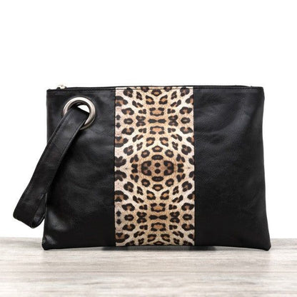 Leopard Dual Tone Clutch us.meeeshop - 