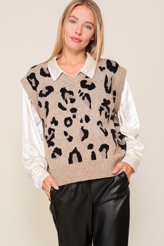 Leopard Vest us.meeeshop - Vests