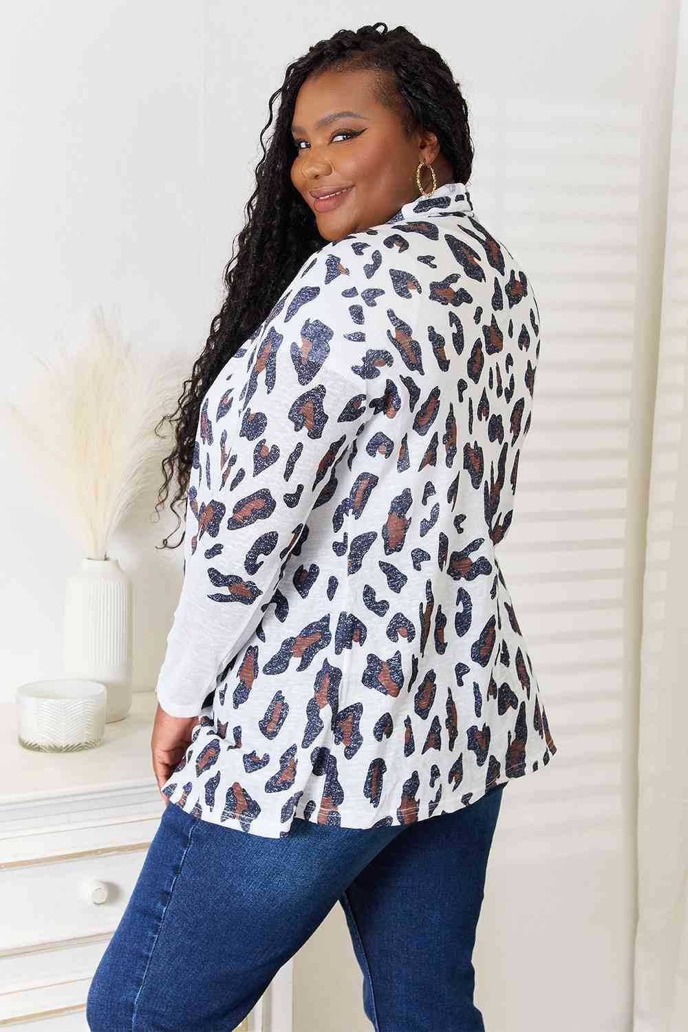 Women's Leopard Long Sleeve Cardigan - us.meeeshop