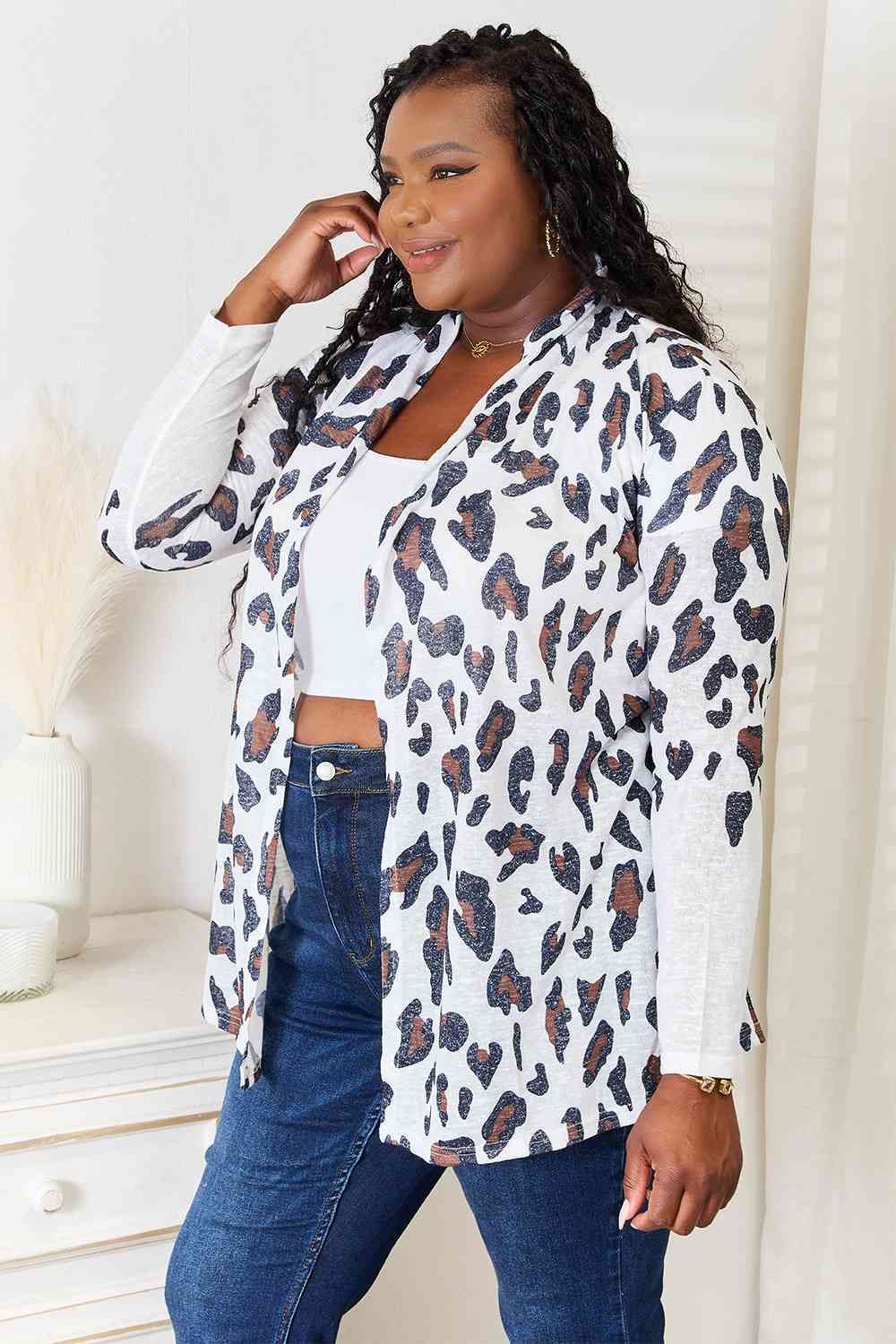 Women's Leopard Long Sleeve Cardigan - us.meeeshop