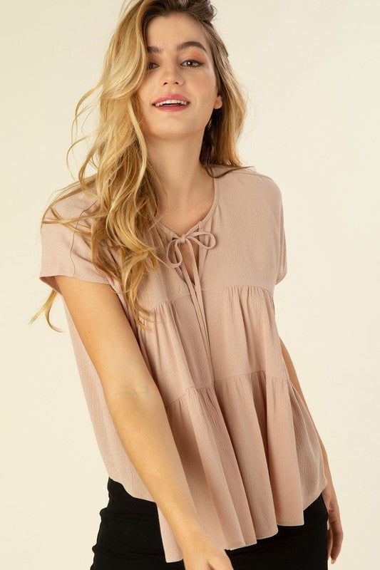 Lilou | A line tiered blouse us.meeeshop - 