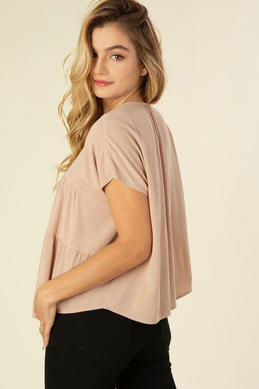 Lilou | A line tiered blouse us.meeeshop - 