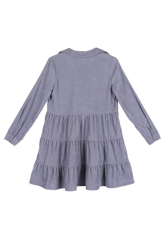 Lilou Corduroy tiered dress us.meeeshop - 