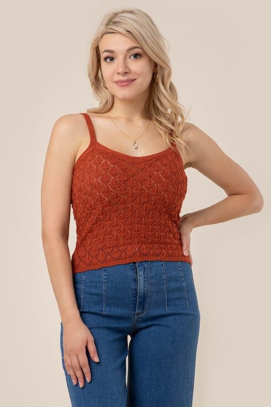 Lilou Crochet knit tank us.meeeshop - 