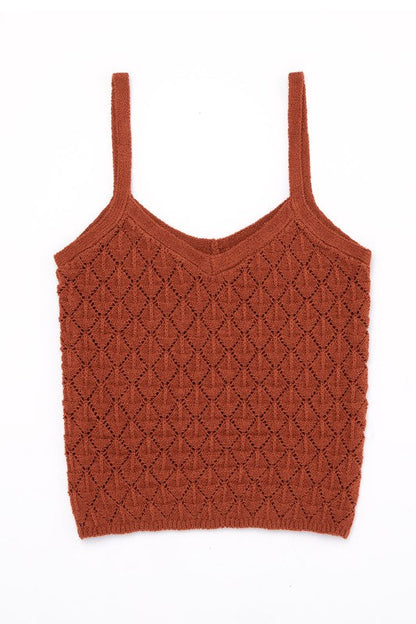 Lilou Crochet knit tank | us.meeeshop