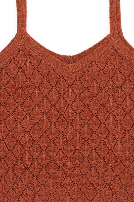 Lilou Crochet knit tank | us.meeeshop