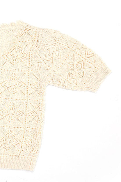 Lilou Crochet knit top | us.meeeshop