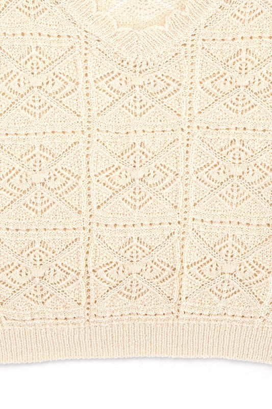 Lilou Crochet knit top | us.meeeshop