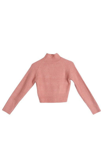 Lilou Crop mock neck sweater us.meeeshop - 