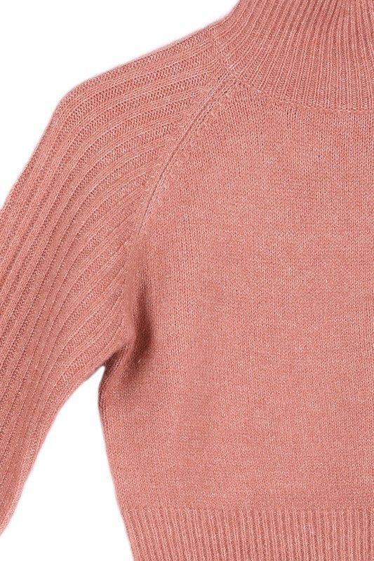 Lilou Crop mock neck sweater us.meeeshop - 