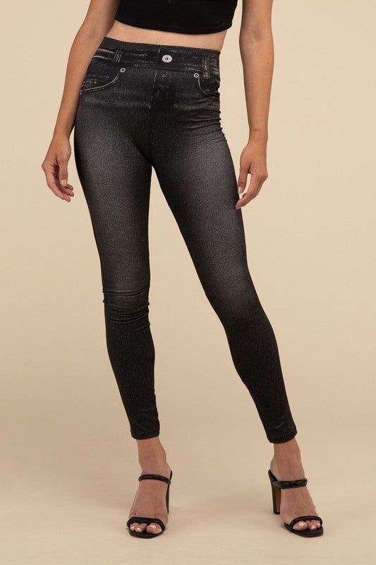 Lilou Denim Leggings us.meeeshop - Pants