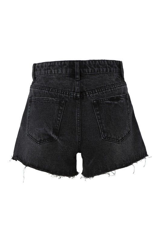 Lilou | Distressed denim shorts us.meeeshop - 