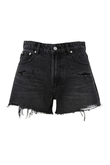 Lilou | Distressed denim shorts us.meeeshop - 