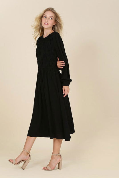 Lilou Dressed up ruched midi dress us.meeeshop - 